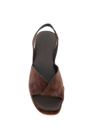 Sandali slingback in pelle scamosciata caffè DEL CARLO | 11730CAFFE